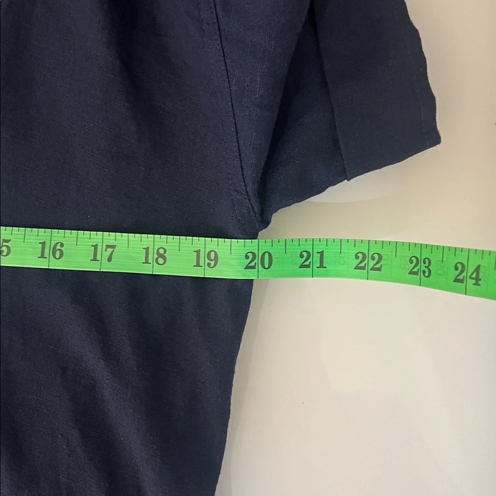 NWOT / J.crew factory Linen-blend belted mini shirt-dress